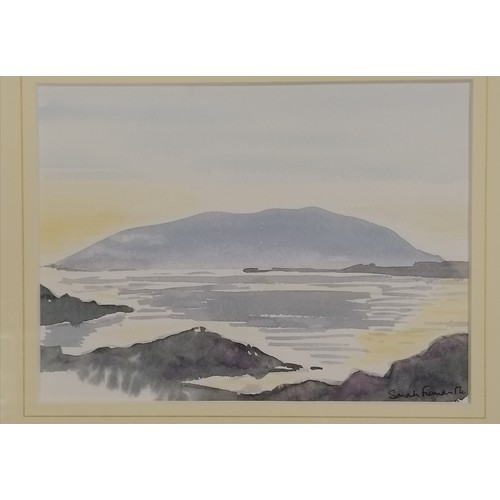 395 - 2 x framed watercolour paintings - 2009 'Loch Melfort from Pierhouse cottage' by Edward Fremantle & ... 