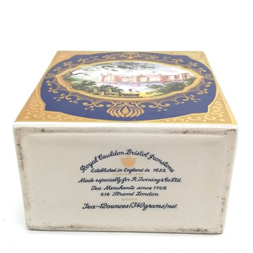 397 - Royal Cauldon Bristol ironstone tea cannister - 17cm high x 13cm wide t/w pair of contemporary persp... 