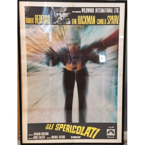 417 - Paramount large 1970 GLI Spericolati (Downhill Racer) framed film poster, 104 cm x 143