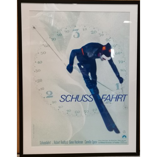 419 - Paramount Schuss Fahrt (Downhill Racer) framed film poster, 72 cm x 94 cm