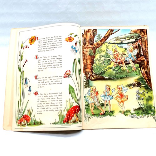 424 - Alice in Wonderland illustrated in colour 24.5 cms x 32 cms , t/w A day in Fairy Land story and pict... 