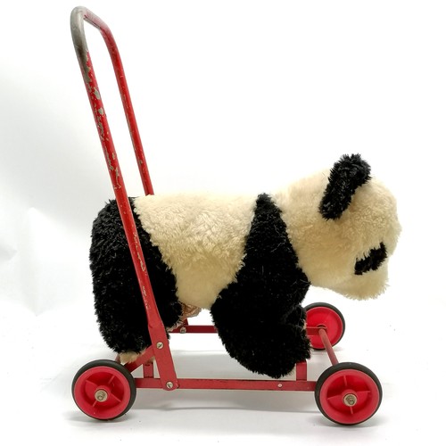 439 - Vintage Panda bear stroller - 47cm high