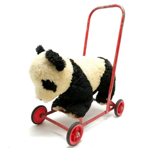 439 - Vintage Panda bear stroller - 47cm high