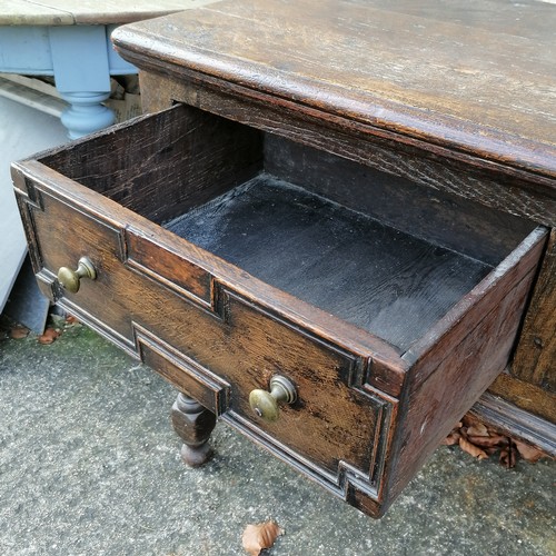 500 - An Antique two drawer Servery/ dresser 82 cm high 50 cm deep, 122 cm wide