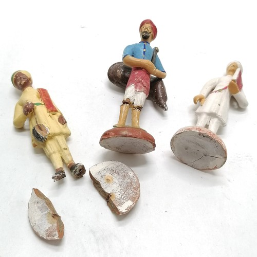 17 - Qty of WWII pottery figurines brought back during the war - tallest 12cm & some a/f