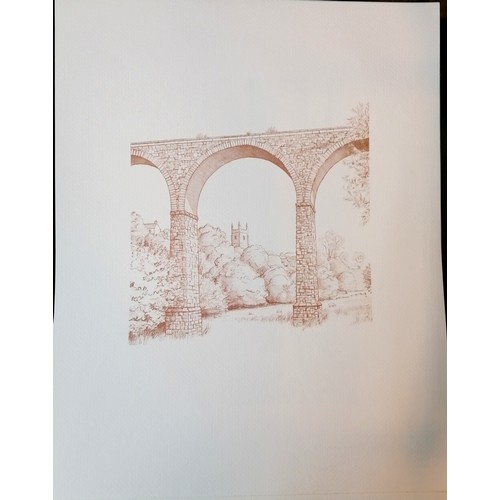 70 - 3 x signed prints of Great Torrington & Crediton by David Jones t/w 5 unsigned prints - 51cm x 40.5c... 