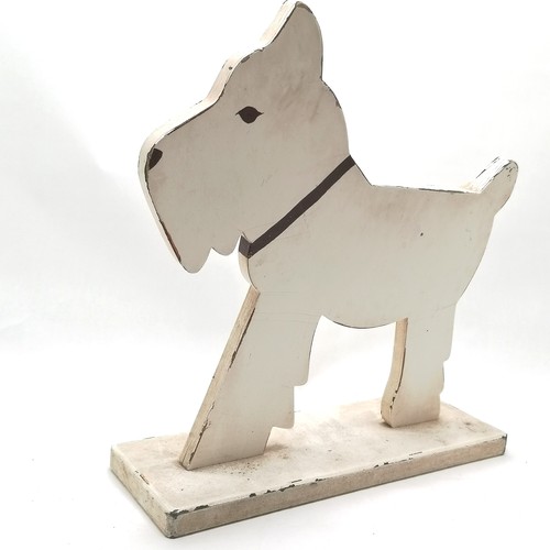 142 - Vintage large painted wooden cut out of a dog 47cm high