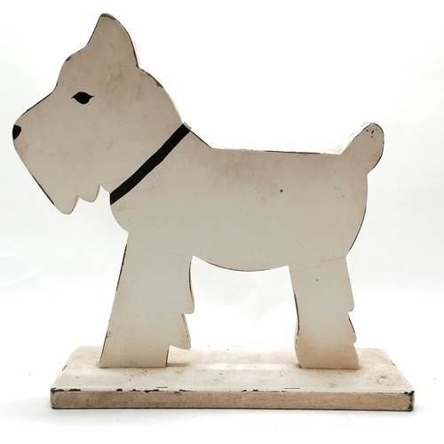 142 - Vintage large painted wooden cut out of a dog 47cm high