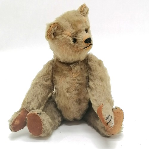 194 - Antique mohair jointed & humped bear with Gebrüder Bing, Nürnberg (GBN) metal stud - 24cm ~ replacem... 