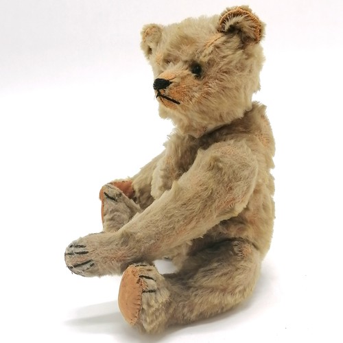 194 - Antique mohair jointed & humped bear with Gebrüder Bing, Nürnberg (GBN) metal stud - 24cm ~ replacem... 