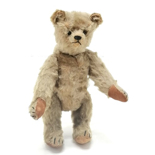 194 - Antique mohair jointed & humped bear with Gebrüder Bing, Nürnberg (GBN) metal stud - 24cm ~ replacem... 