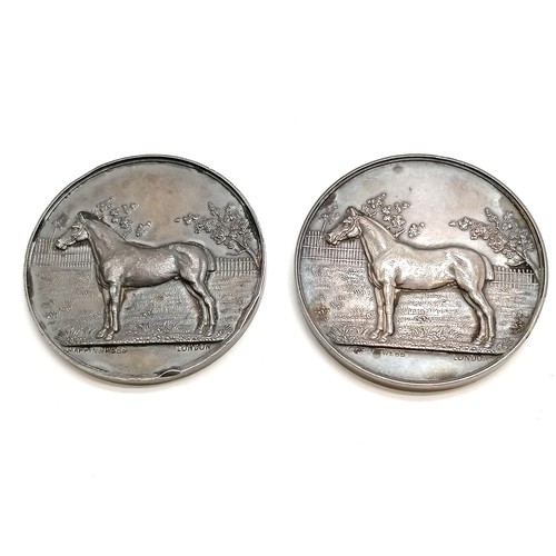 199 - 4 x cased Polo Pony Society silver medallions by Mappin & Webb ~ all for Mr A R Bray 1904 Holsworthy... 