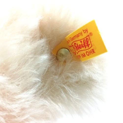 207 - Steiff jointed mohair classic teddy with growl has swing tags 44cm high- In good used condition