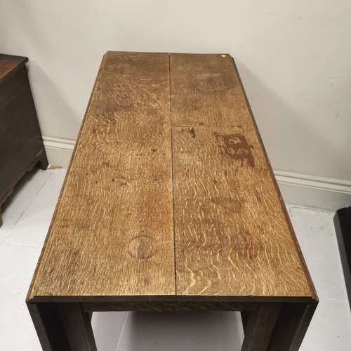 211 - Antique oak drop flap dining table 110cm x 50cm x 72cm high ( opened out 160cm x 110cm )