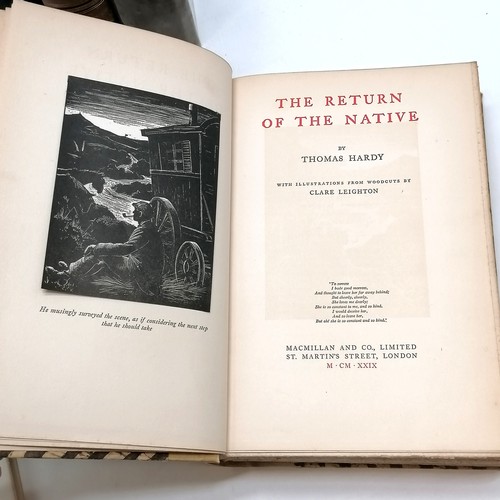 225 - 7 books - 1929 The Return of the Native by Thomas Hardy (1500 copies printed & signed by illustrator... 