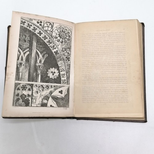 229 - 1849 book - The seven lamps of architecture by John Ruskin (1819-1900) ~ separation from front cover... 