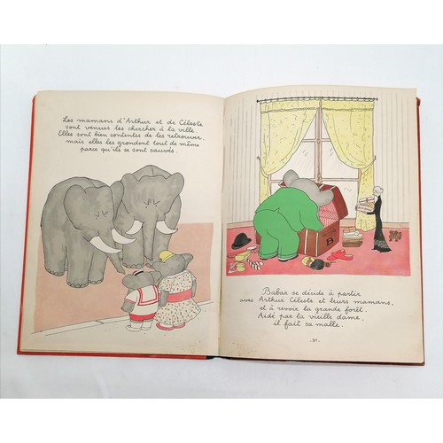 230 - 1931 book Histoire de Babar le petit elephant by Jean de Brunhoff (1899-1937) - has some water damag... 