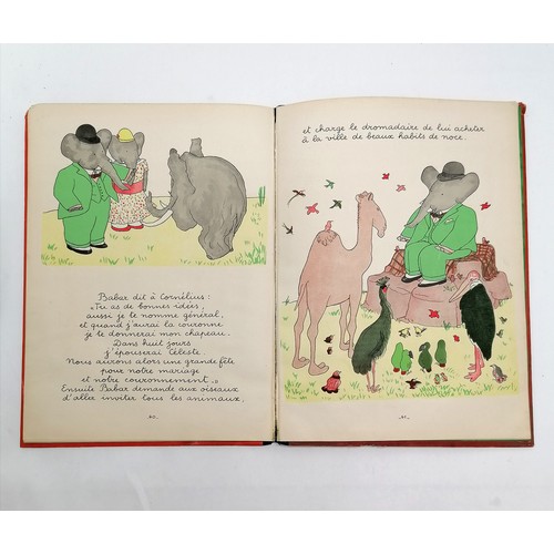 230 - 1931 book Histoire de Babar le petit elephant by Jean de Brunhoff (1899-1937) - has some water damag... 