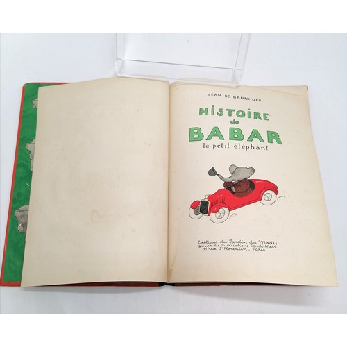 230 - 1931 book Histoire de Babar le petit elephant by Jean de Brunhoff (1899-1937) - has some water damag... 