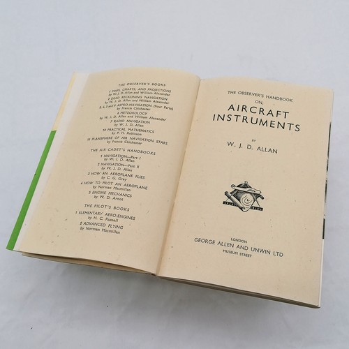 232 - 1942 Observers book on aircraft instruments by W J D Allan (with dustjacket)