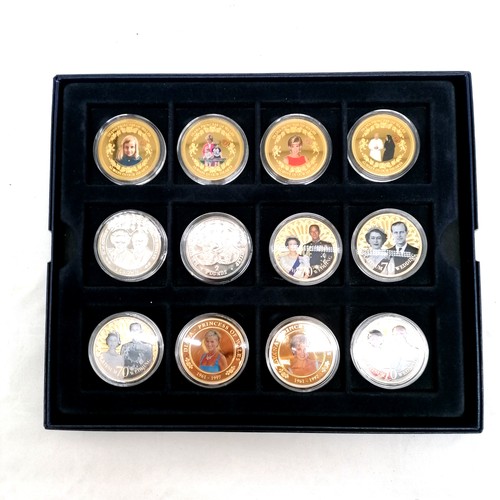 238 - 61 x Royalty coins inc £5 coins celebrating Princess Diana, QEII etc - 57 are in plastic capsules