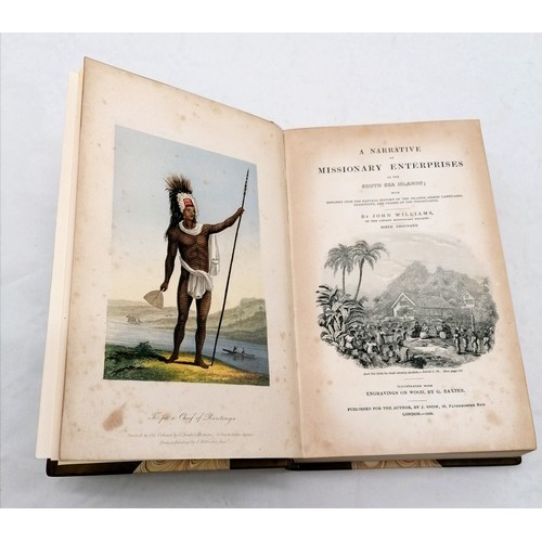 254 - 1837 + 1838 A Narrative of Missionary enterprises in the South Sea Islands by John Williams - both r... 