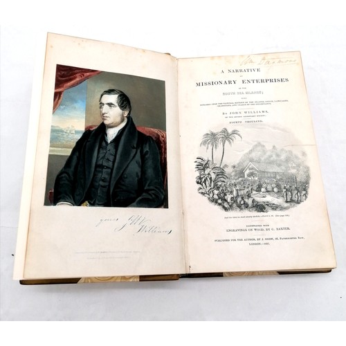 254 - 1837 + 1838 A Narrative of Missionary enterprises in the South Sea Islands by John Williams - both r... 