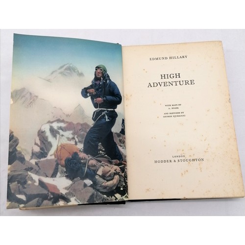 255 - 2 x mountaineering books - 1956 Visit to the Sherpas by Jennifer Bourdillon & 1955 High Adventure by... 