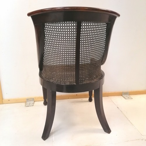 273 - Antique Rosewood framed Bergère occasional chair, with pad seat. 82 cm in height, 50cm in width,  50... 