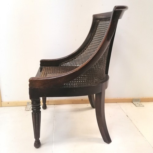 273 - Antique Rosewood framed Bergère occasional chair, with pad seat. 82 cm in height, 50cm in width,  50... 