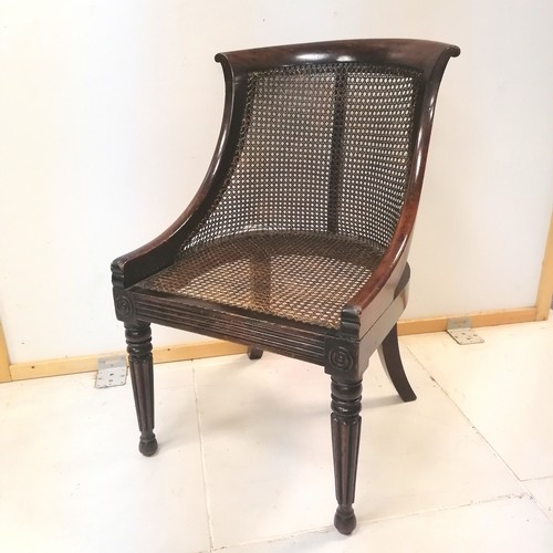 273 - Antique Rosewood framed Bergère occasional chair, with pad seat. 82 cm in height, 50cm in width,  50... 