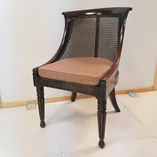 273 - Antique Rosewood framed Bergère occasional chair, with pad seat. 82 cm in height, 50cm in width,  50... 