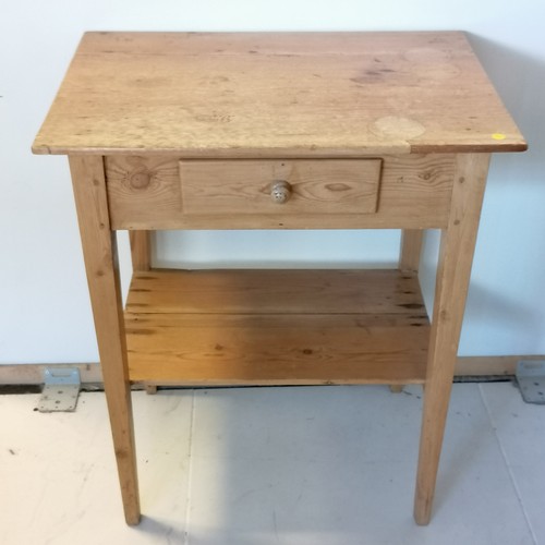 277 - An Antique pine washstand, with single frieze drawer on square tapered legs, 66 cm in width, 76 cm i... 