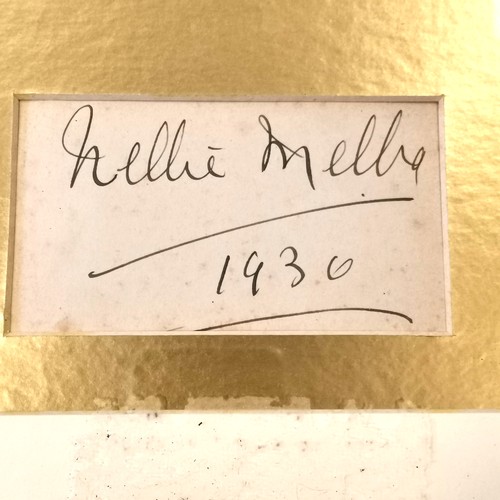 295 - 2 x mounted hand signed autographs - Dame Nellie Melba GBE (1861–1931) & Evelyn Laye CBE (1900-96) -... 