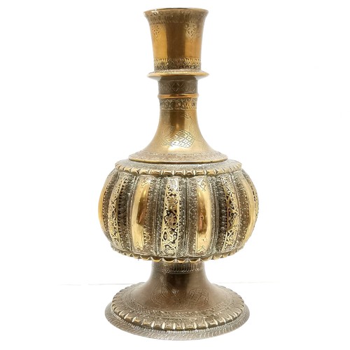 303 - Collection of brassware to include brass water carrier, 35 cm high, 32 cm width, 3 assorted brass tr... 