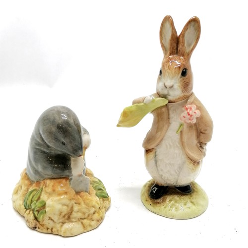 317 - 2 x Royal Albert (Beswick) Beatrix Potter figures - Diggory Diggory Delvet & Benjamin ate a lettuce ... 