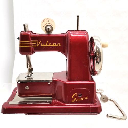 355 - Boxed Vulcan Senior childs sewing machine (with booklet) t/w octagonal wooden chessboard (30cm acros... 