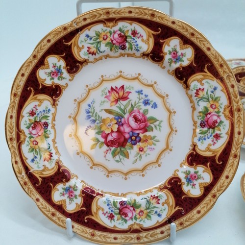 417 - Royal Albert Tea service in the Lady Hamilton pattern, 1 cup missing, in good used condition, t/w Pa... 