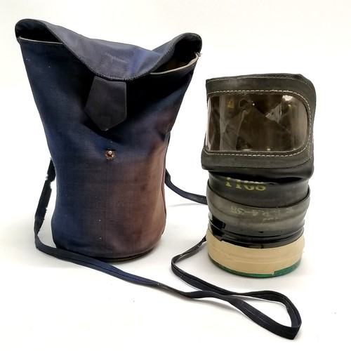 443 - 1937 dated Avon gas mask in original carry bag - for display purposes and back deteriorated