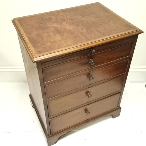 448 - Antique Mahogany small chest of drawers with a brushing slide