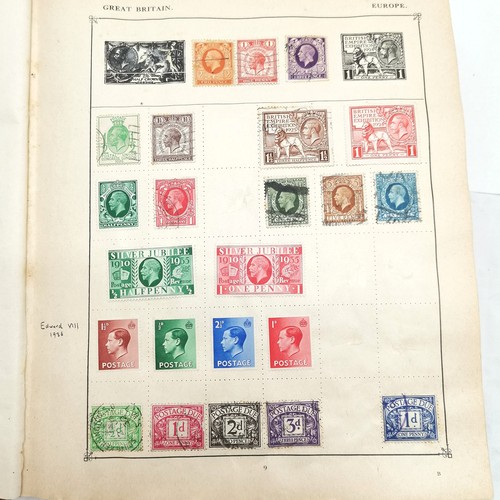 460 - 7.1kgs glory box of stamps inc covers etc & Strand stamp album with good world selection inc GB 1925... 