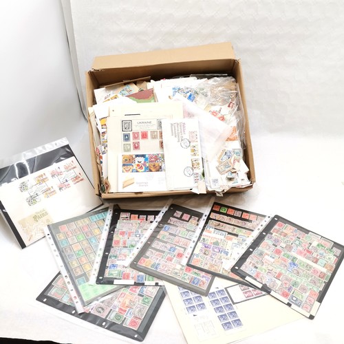 461 - 4.1kgs glory box of stamps inc commonwealth on sheets & unused GB machins + covers (inc 1982 + 1983 ... 