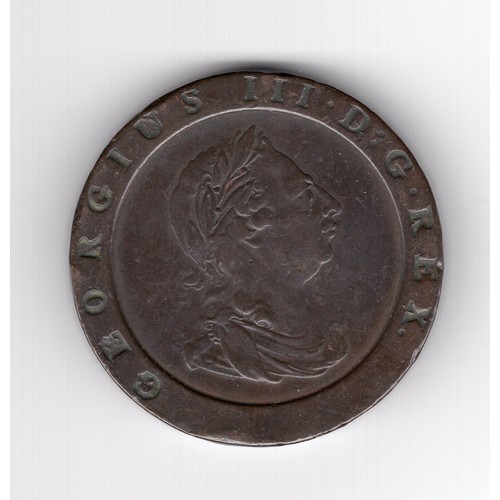 488 - 1797 George III cartwheel 2d coin