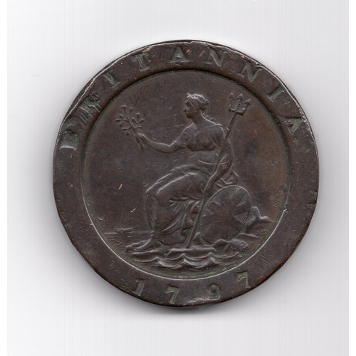 488 - 1797 George III cartwheel 2d coin