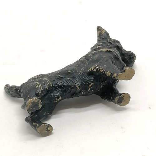 531 - Cold painted bronze figure of a scottie dog - 8cm across x 5.5cm high ~ some losses