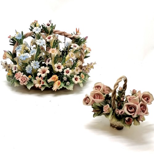 347A - Large scale floral Capodimonte display - 40cm across x 27cm high ~ was made as a commission piece t/... 