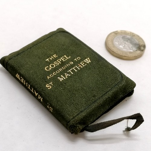727 - Yapp covered miniature (bijou) book The Gospel according to St Matthew with 1911 (July) dedication f... 