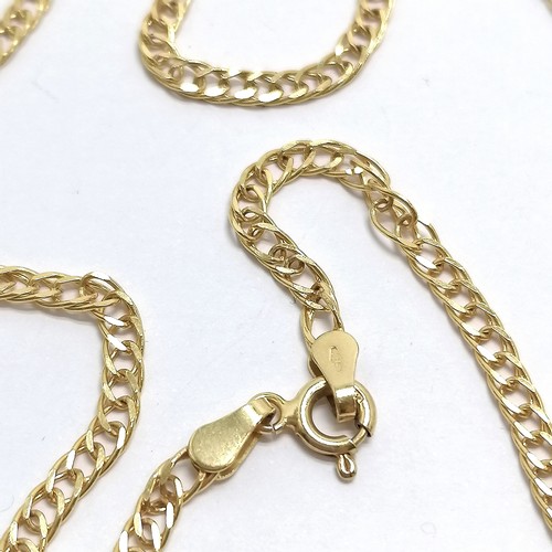 818 - 9ct marked gold filed curb neckchain - 38cm & 4.8g