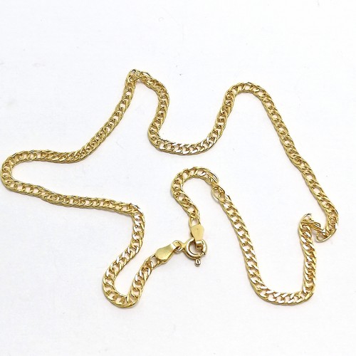 818 - 9ct marked gold filed curb neckchain - 38cm & 4.8g