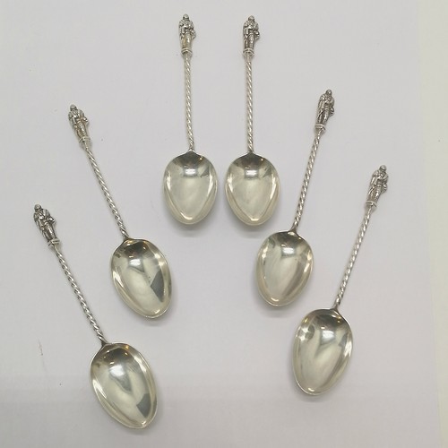 849 - Set of 6 1894 George Unite marked apostle spoons 11.5cm long 58g